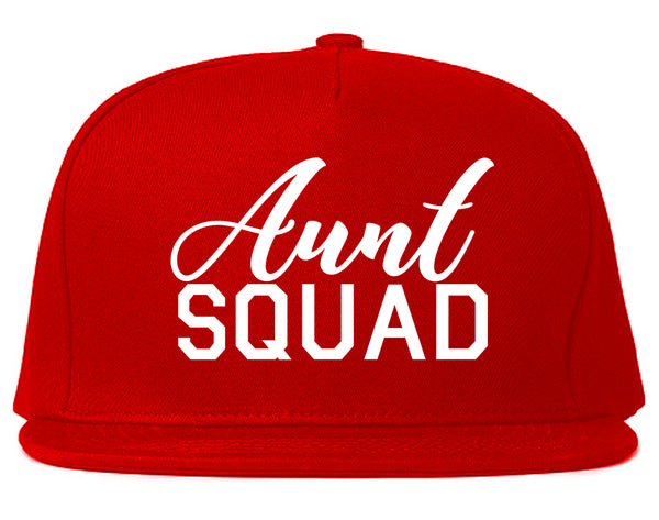 Aunt Squad Auntie Red Snapback Hat