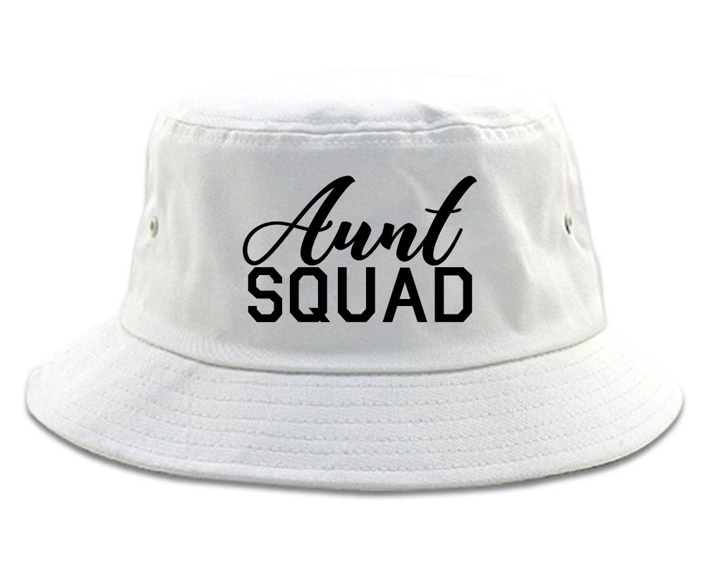Aunt Squad Auntie White Bucket Hat
