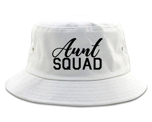 Aunt Squad Auntie White Bucket Hat
