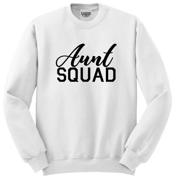 Aunt Squad Auntie White Crewneck Sweatshirt