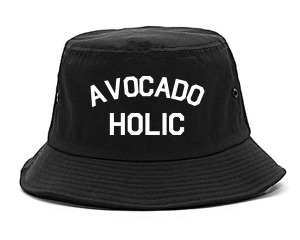 Avocado Holic Foodie Food Bucket Hat Black