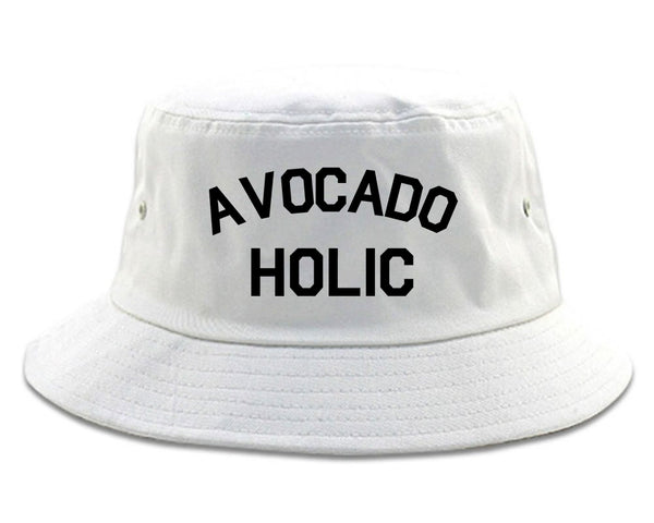Avocado Holic Foodie Food Bucket Hat White