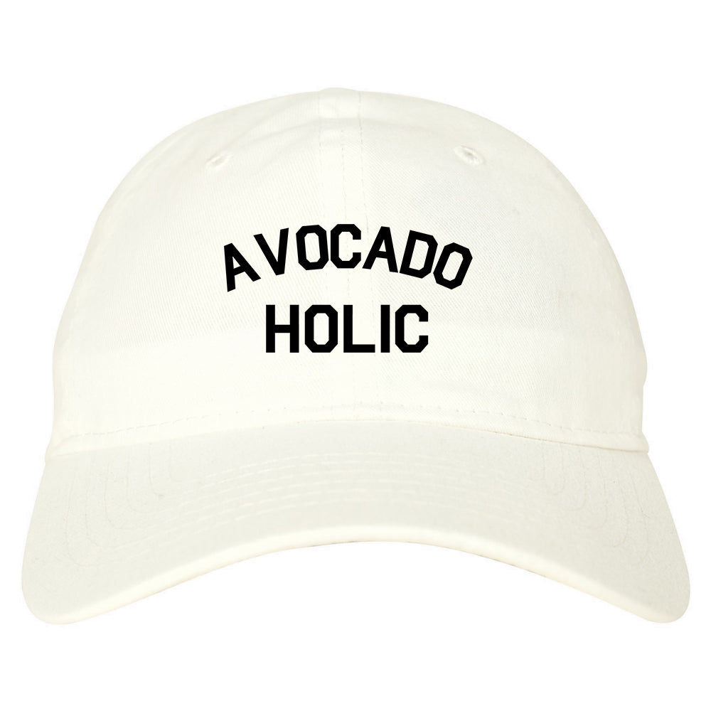 Avocado Holic Foodie Food Dad Hat White