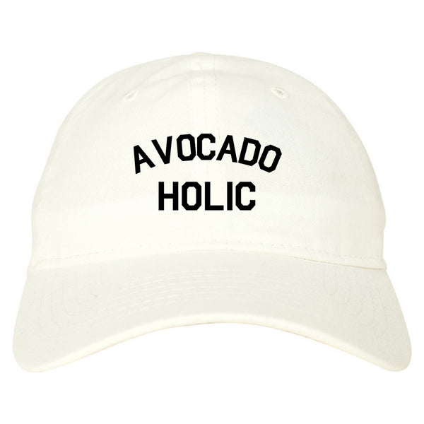 Avocado Holic Foodie Food Dad Hat White