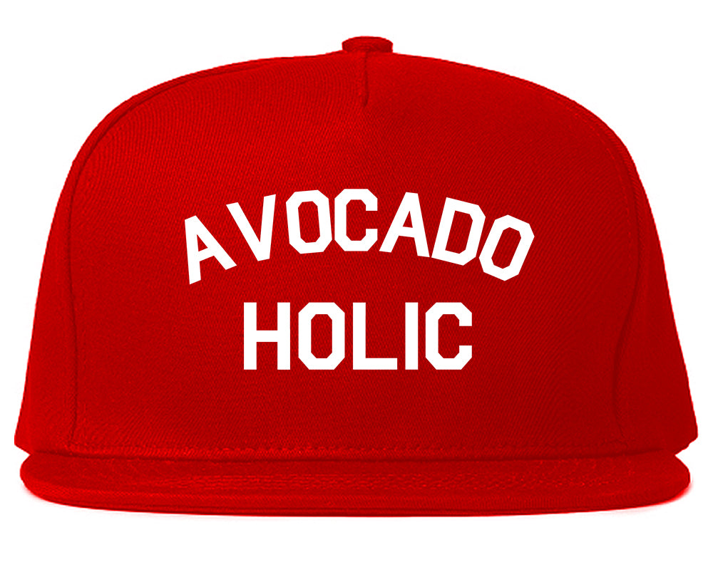 Avocado Holic Foodie Food Snapback Hat Red