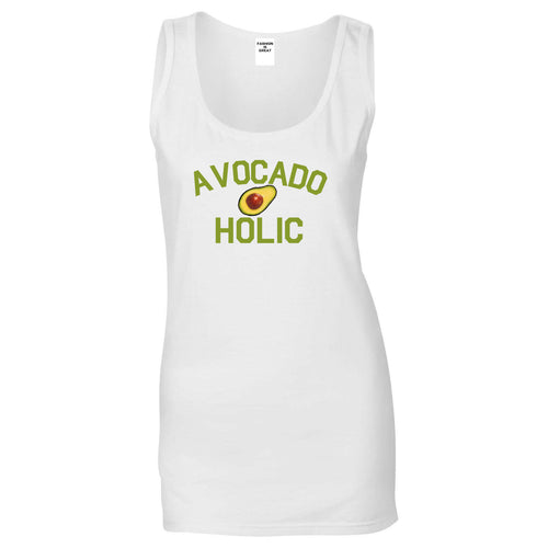 Avocado Holic Foodie Food Womens Tank Top Shirt White