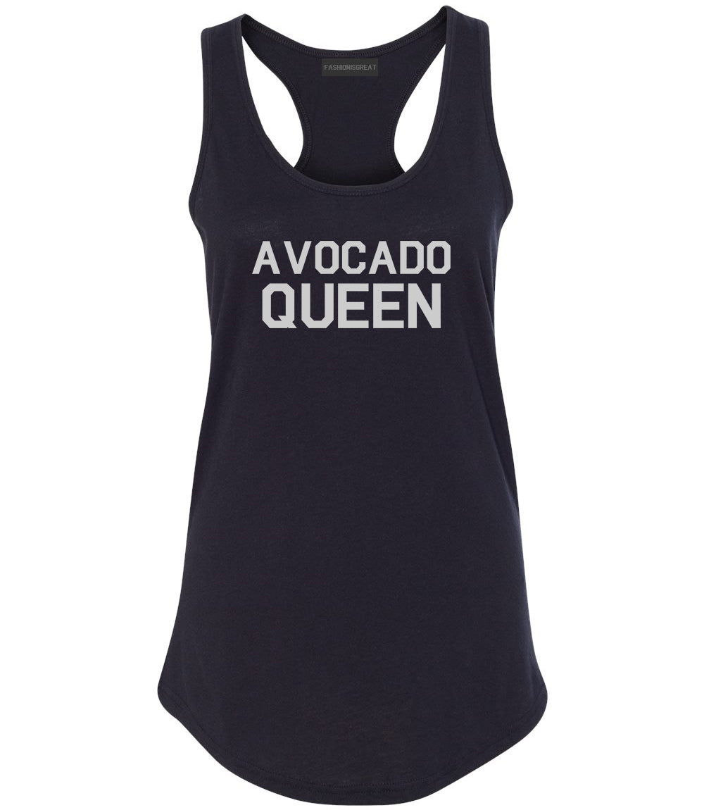 Avocado Queen Vegan Black Racerback Tank Top