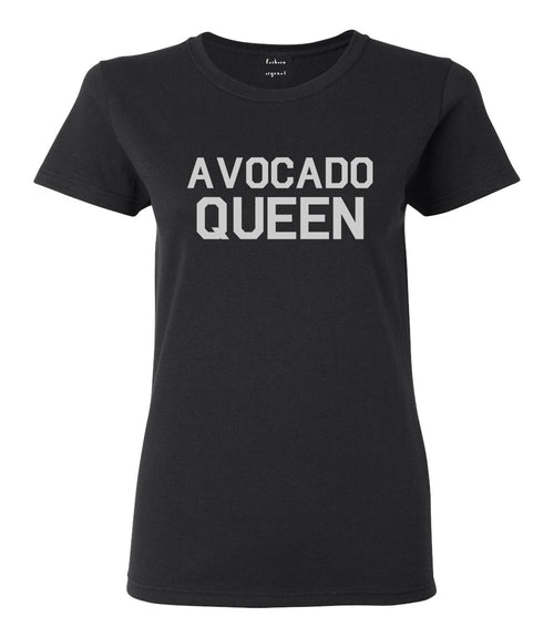 Avocado Queen Vegan Black T-Shirt