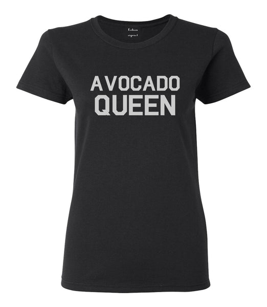 Avocado Queen Vegan Black T-Shirt