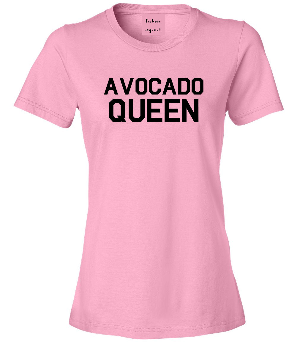 Avocado Queen Vegan Pink T-Shirt