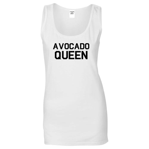 Avocado Queen Vegan White Tank Top