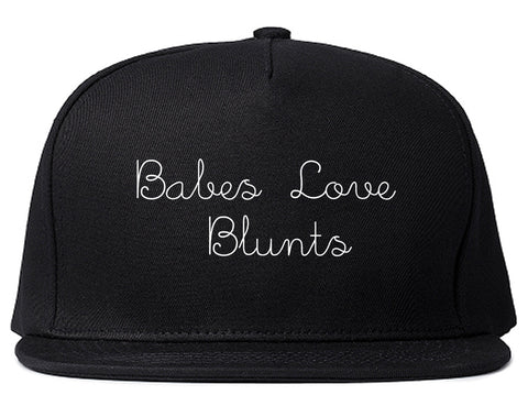 Babes Love Blunts Snapback Hat Black