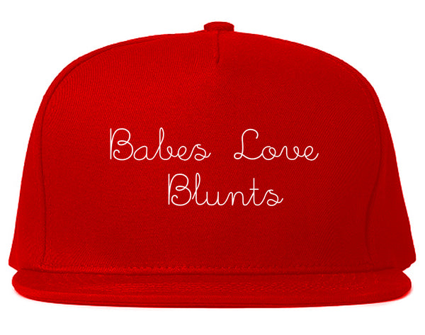 Babes Love Blunts Snapback Hat Red