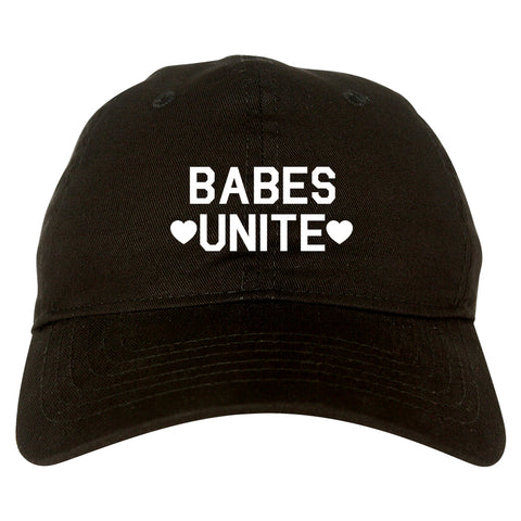 Babes Unite Hearts Black Dad Hat