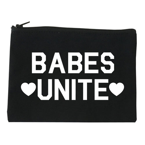 Babes Unite Hearts Black Makeup Bag