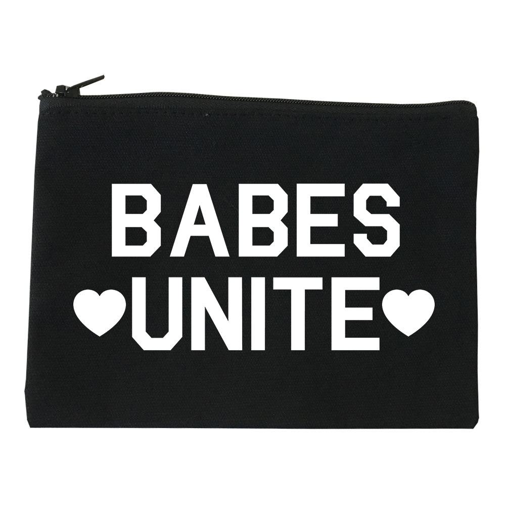 Babes Unite Hearts Black Makeup Bag