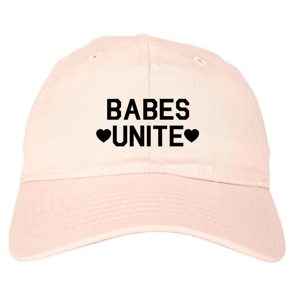 Babes Unite Hearts Pink Dad Hat