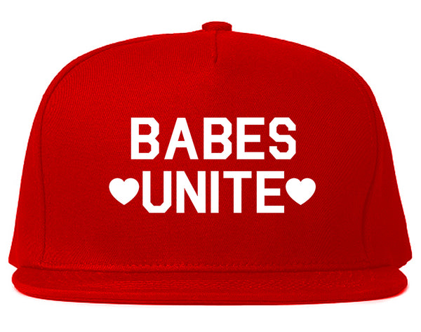 Babes Unite Hearts Red Snapback Hat