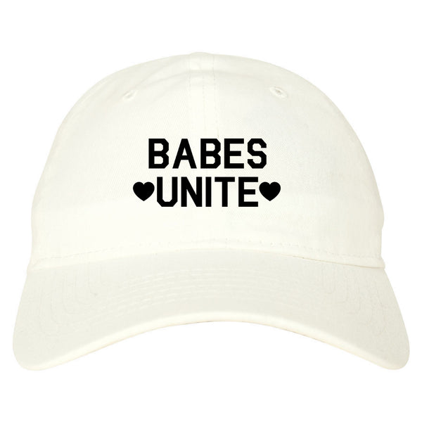 Babes Unite Hearts White Dad Hat