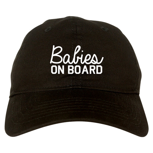 Babies On Board Twins Pregnancy Announcement Dad Hat Black