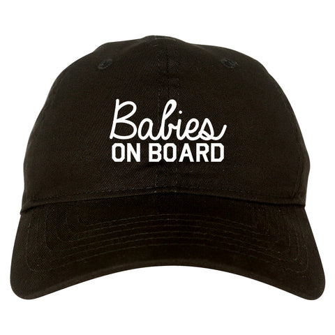 Babies On Board Twins Pregnancy Announcement Dad Hat Black