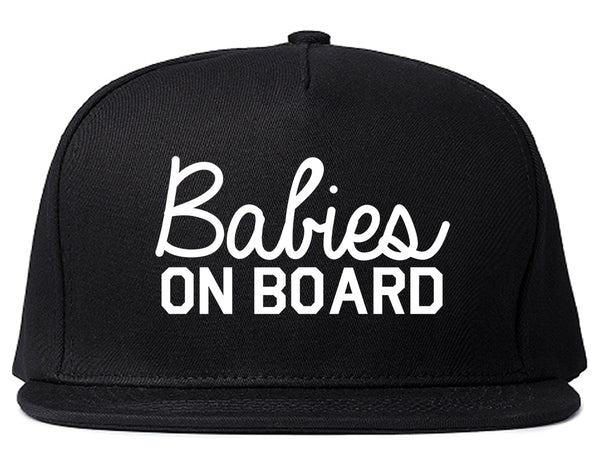 Babies On Board Twins Pregnancy Announcement Snapback Hat Black