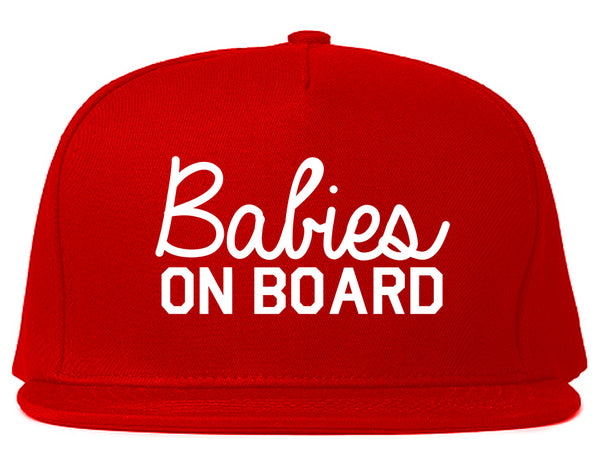 Babies On Board Twins Pregnancy Announcement Snapback Hat Red