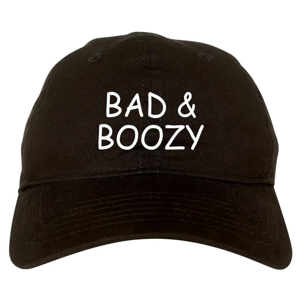 Bad And Boozy Wine Funny Black Dad Hat