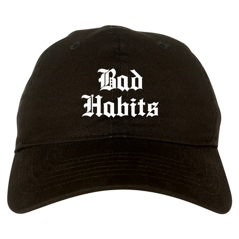 Bad Habits Goth black dad hat