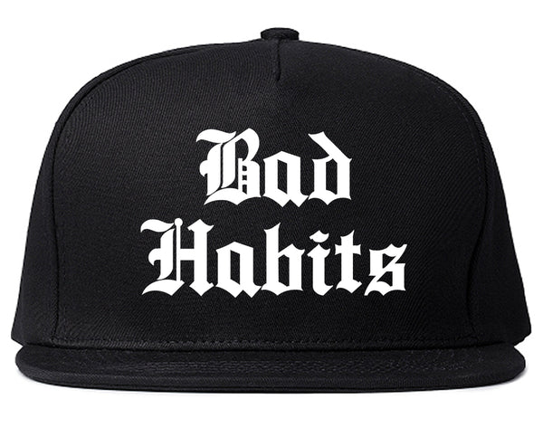 Bad Habits Goth Black Snapback Hat