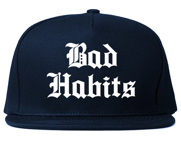 Bad Habits Goth Blue Snapback Hat