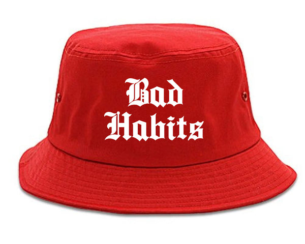 Bad Habits Goth red Bucket Hat