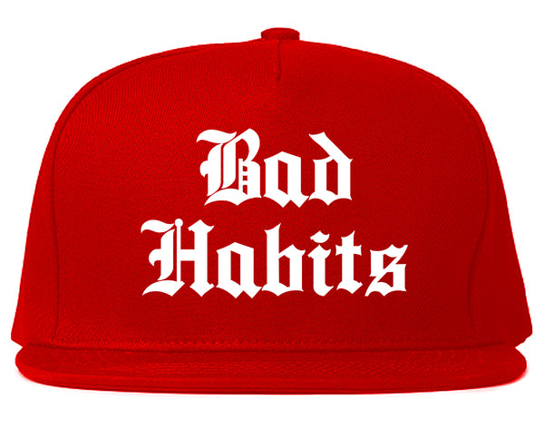 Bad Habits Goth Red Snapback Hat
