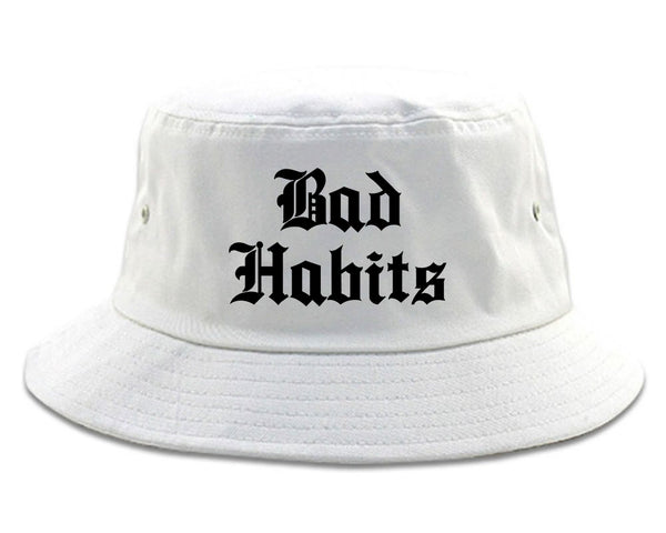 Bad Habits Goth white Bucket Hat