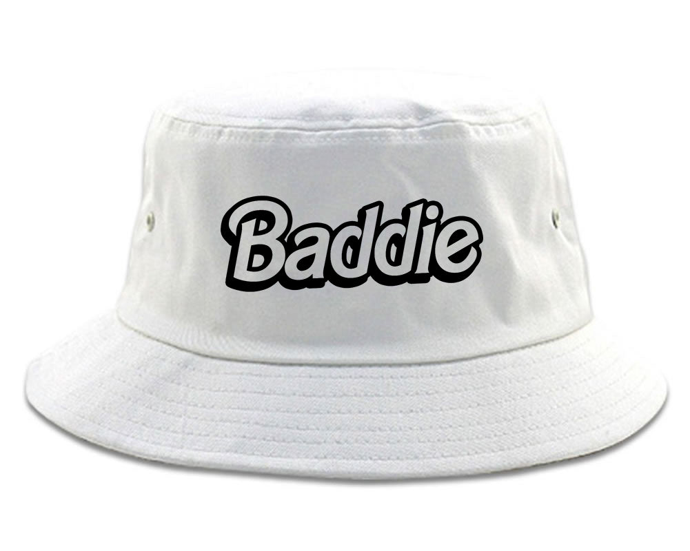 Baddie Bad Girl Bucket Hat White
