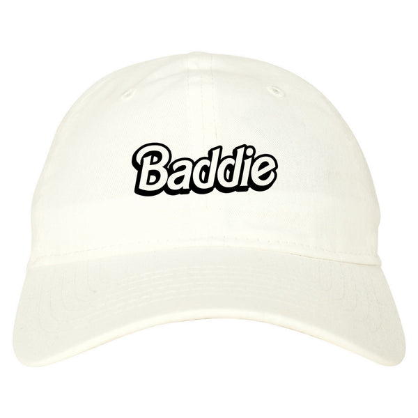 Baddie Bad Girl Dad Hat White