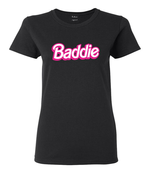 Baddie Bad Girl Womens Graphic T-Shirt Black