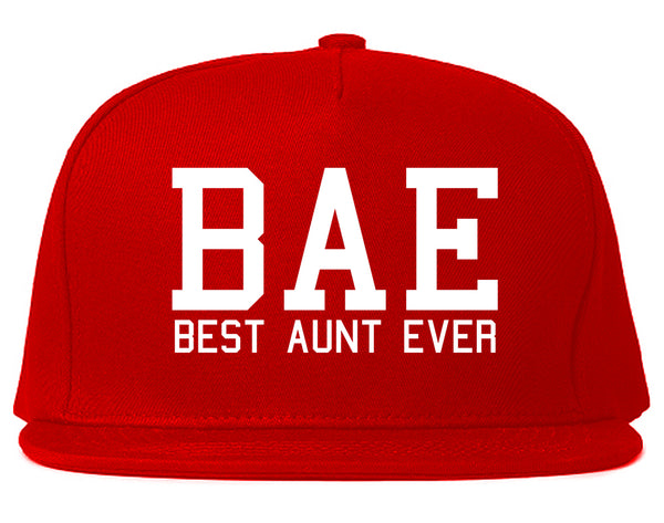 Bae Best Aunt Ever Red Snapback Hat