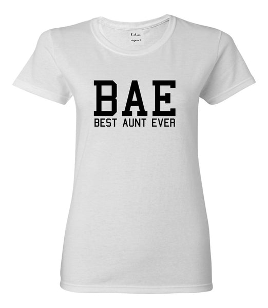 Bae Best Aunt Ever White Womens T-Shirt