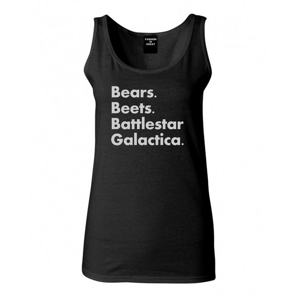 Bears Beets Battlestar Galactica Black Tank Top