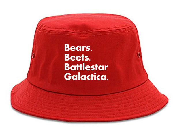 Bears Beets Battlestar Galactica Red Bucket Hat