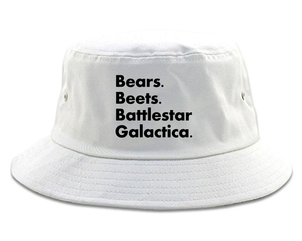 Bears Beets Battlestar Galactica White Bucket Hat