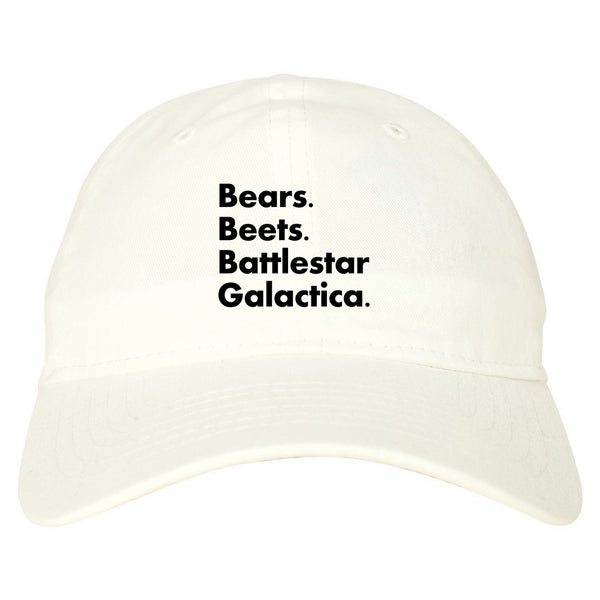 Bears Beets Battlestar Galactica White Dad Hat