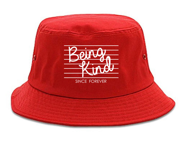 Being Kind Since Forever Bucket Hat Red