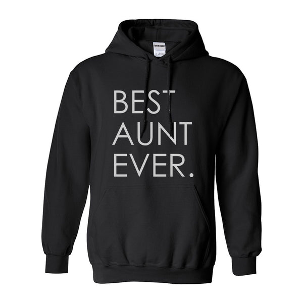 Best Aunt Ever Auntie Gift Black Womens Pullover Hoodie