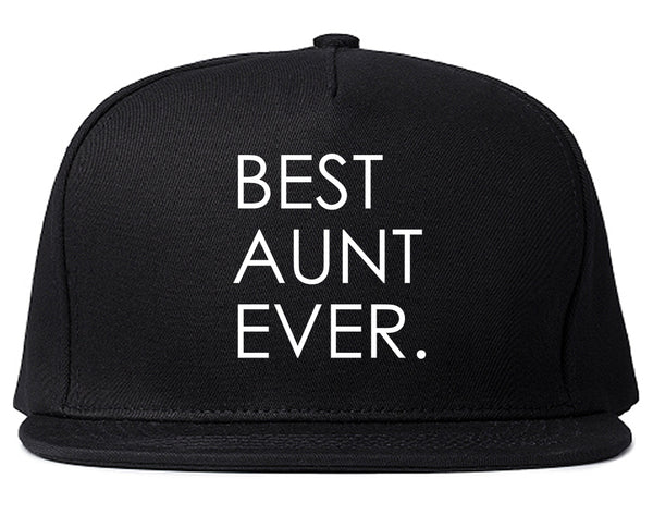 Best Aunt Ever Auntie Gift Black Snapback Hat