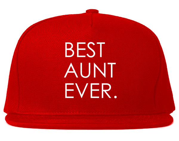 Best Aunt Ever Auntie Gift Red Snapback Hat