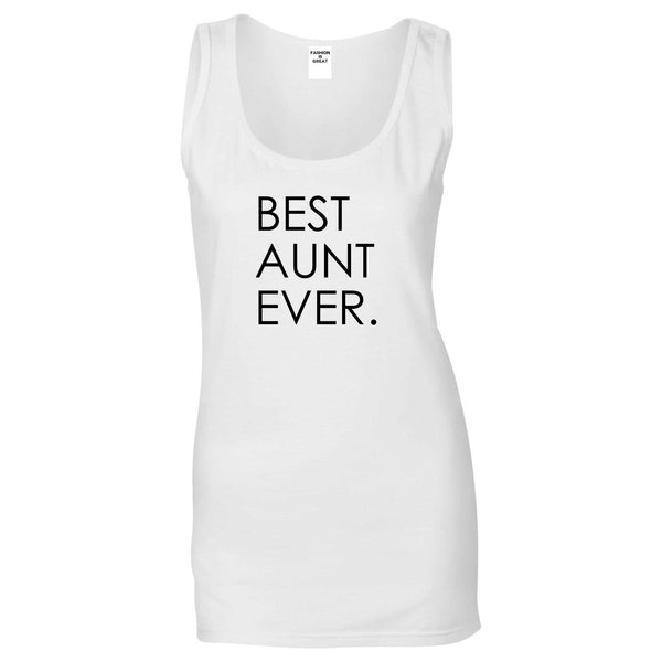 Best Aunt Ever Auntie Gift White Womens Tank Top