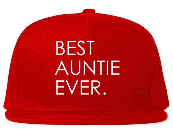 Best Auntie Ever Red Snapback Hat