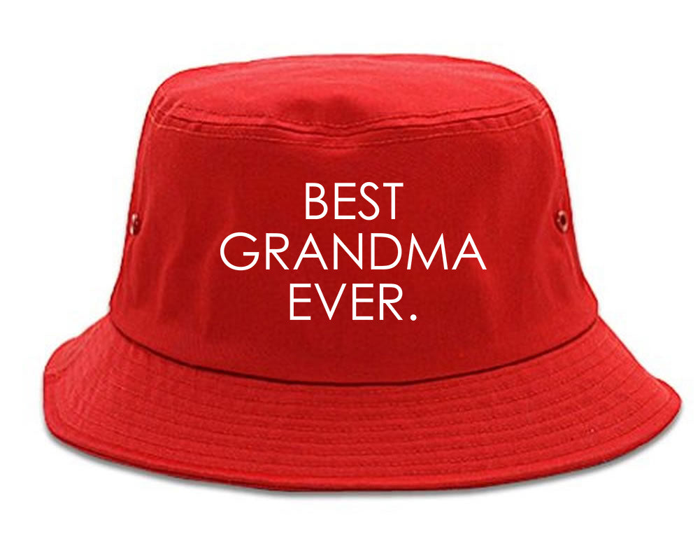 Best Grandma Ever Mom Gift red Bucket Hat